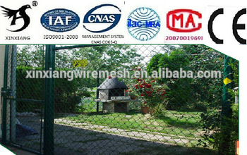 Galvanized or PVC coated chain link fence for garden