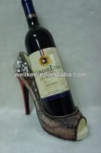 girl's shoe wine holders