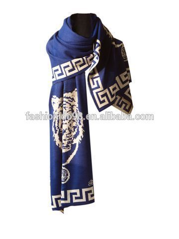 Warmth Printed Long Scarf Lionhead wool scarf For Women