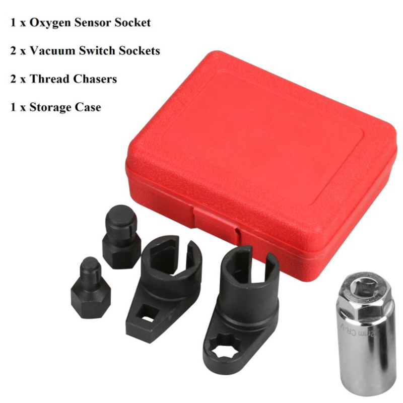 5pc oxygen sensor slotted socket