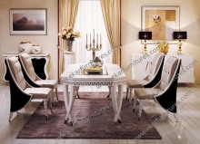 Contemporary dining table set wood leg classic foshan city furniture manufacturers