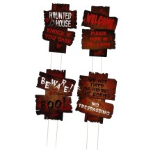 Halloween Corrugated Plastic Yard Signs - Waterproof Garden Decorations