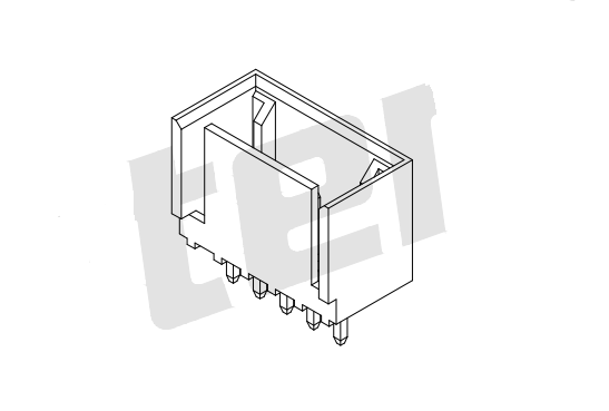 Serie de conector de obleas de lanzamiento de 2.54 mm 180 ° DW2541V-XP