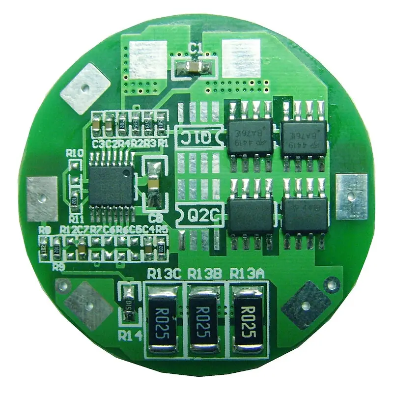 4s 10A Circular PCM BMS for 14.4V 14.8V Li-ion/Lithium/ Li-Polymer 12V 12.8V LiFePO4 Battery Pack Size Φ 40mm (PCM-L04S12-144)