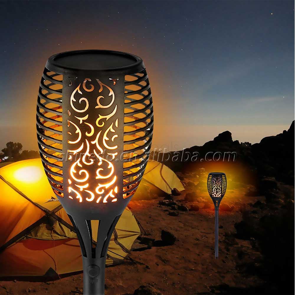 NEW Solar flame lamp bulb LED lightflame lamps simulation light wireless IP65 garden lights villa Courtyard lawn decoration lamp