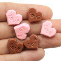 Cabochon ornement accessoires saint valentin amour coeur chocolat résine mignon bijoux bricolage fille vacances décoration et cadeau noël