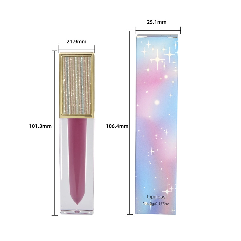 OEM & ODM grossist Vegan Lip Gloss Makeup Custom Logo Leverantör Privat etikett Lip Gloss