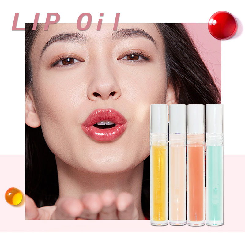 10 color transparent lip oil liquid lipstick lip gloss vegan Moisturizing LipOil private label customized logo cosmetic Lips