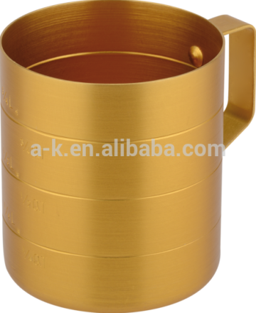 Aluminum counting cup with handle