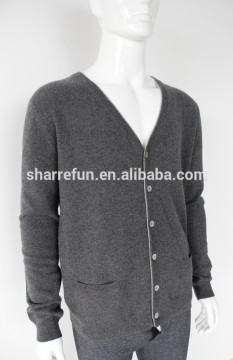Wholesale men Button front cashmere cardigan sweaters