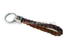 Handmade genuine leather rope keychain