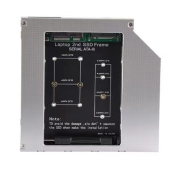 Factory Direct 12.7mm M.2 N-GFF SSD Adapter for Serial Port SATA Optical Drive Bay in Notebooks and Hard Drive Bays