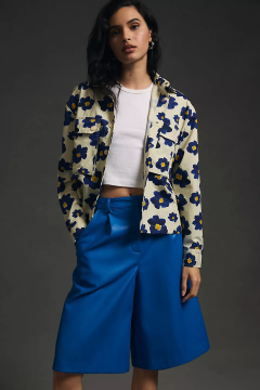 Fashionable and versatile women's floral jacket