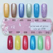soft gel nail uv/led glitter color gel