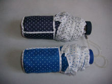 Umbrella waterproof fabric 5 folding pocket umbrella with case lace umbrella