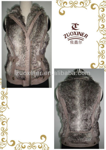 Ladies fox fur fashion vest