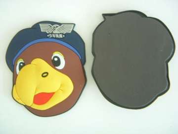 bulk good price cool eagle head shape pvc fridge magnet