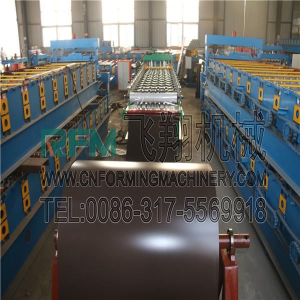 CE roof panel metal sheet glazed tile roll forming machine