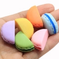 100pc 3D pół Macaron cukierki lalki słodki cukier sztuczna żywność miniaturowa ozdoba do domku dla lalek dekoracja Home Decor akcesoria do majsterkowania