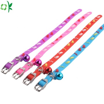 Collier de collier en caoutchouc réglable pour chats de petits chiens