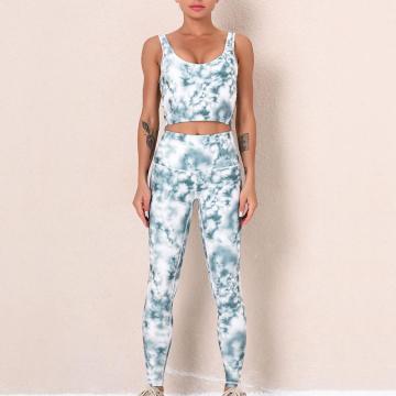 Tie Dye Workout Outfits Sports Bra Σετ