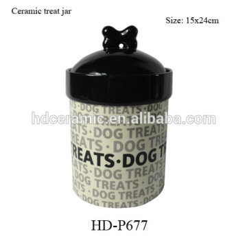 Ceramic pet treat jars