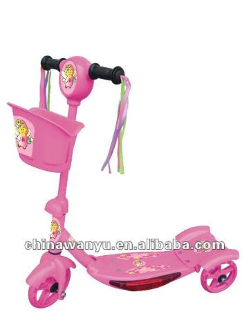 3 wheel kids pink scooter