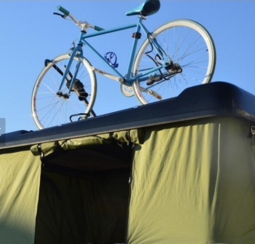 Hard Shell Camper Trailer Rooftop Tent with Rack