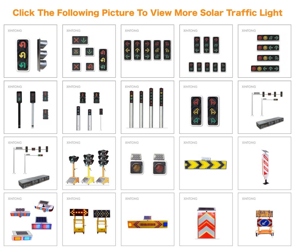 XINTONG Solar Power Portable Movable Traffic Light