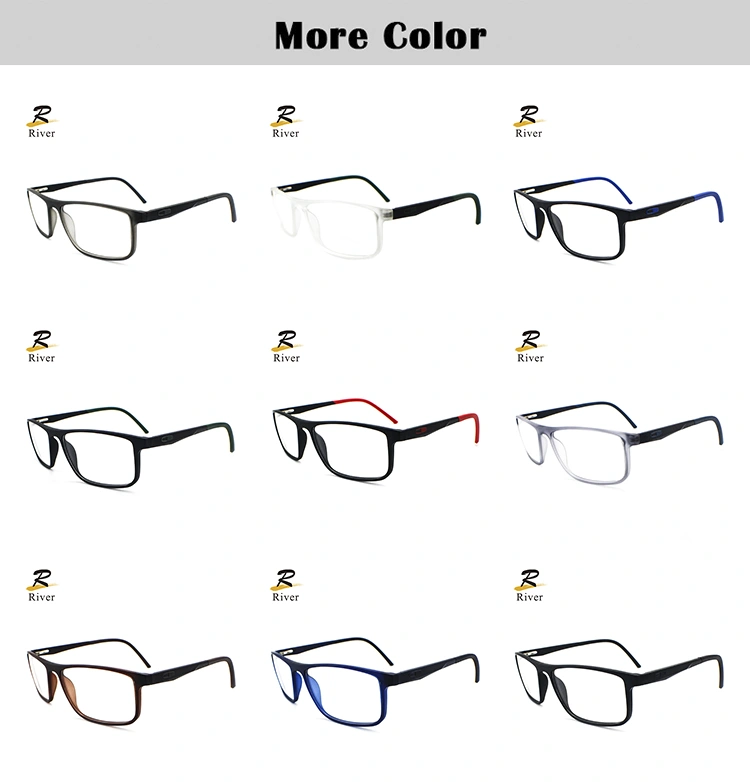 New Square Colourful Thin Temple Tr Sports Optical Eyeglasses Frames