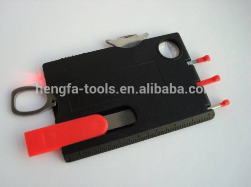 Universal multi-purpose steel urvival tool multifunction knife card