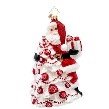 Santa Claus Customized Shaped Glass Christmas Blown Ornament