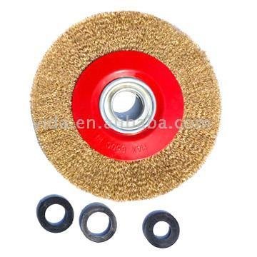 crimped circular steel wire brush