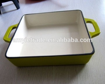 Enamel Cast Iron Square Roasting Dish Pan
