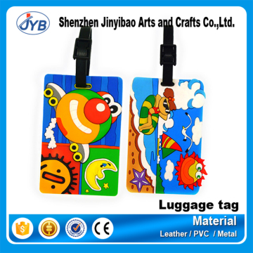 Fancy lovely custom cheap animal shape soft pvc luggage tags flight tags for promotion