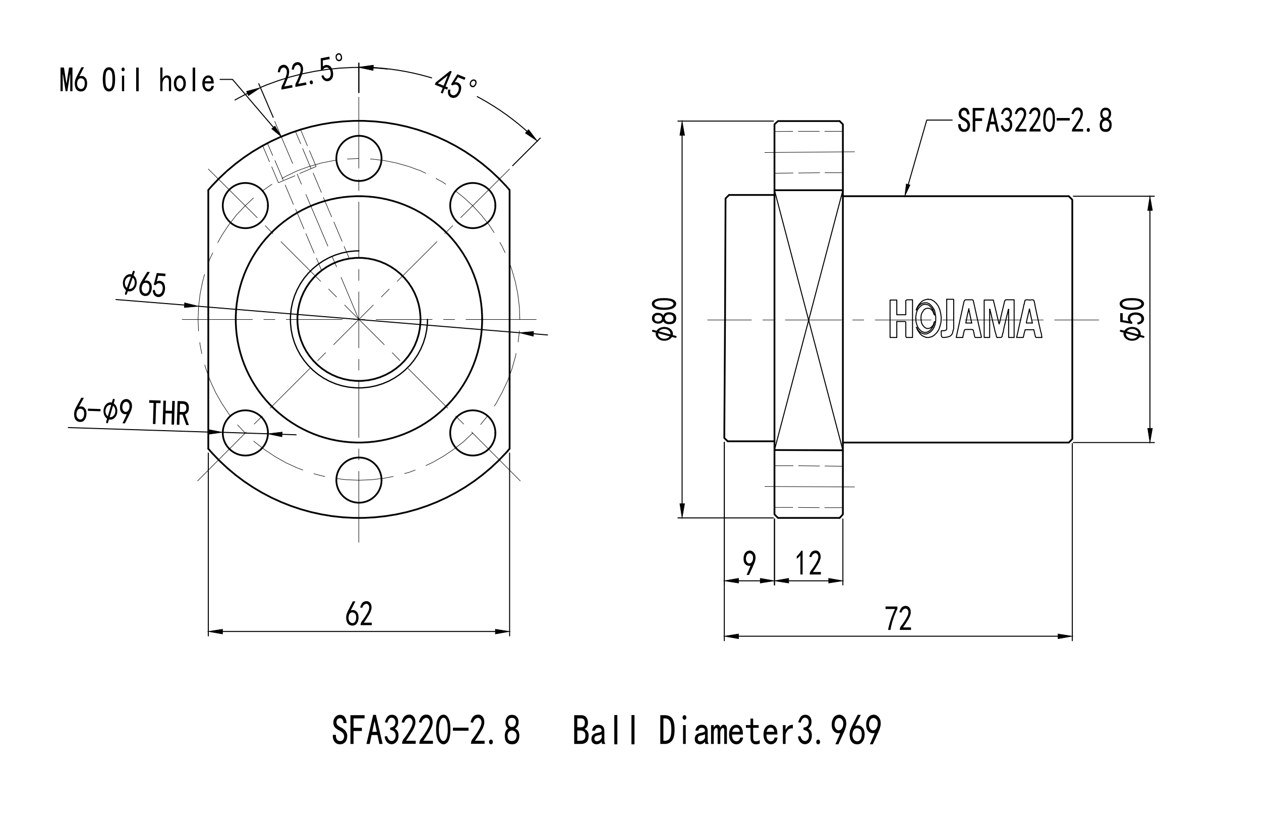 SFA3220-2.8 ball screw