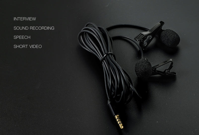 Newest Collar Clip Dual-Microphone For Interview Recording