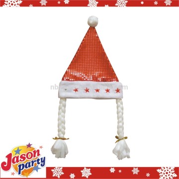 christmas hat ideas / christmas light hat / christmas plaits hat