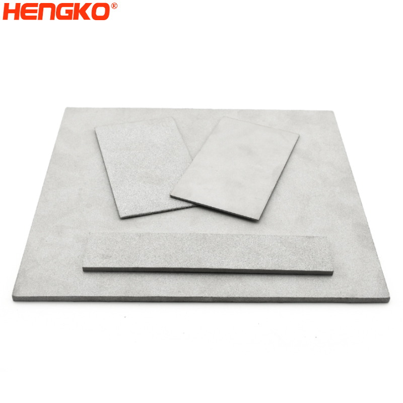 HENGKO custom size 0.2-120 microns stainless steel 316L sintered porous metal sheet plate filter