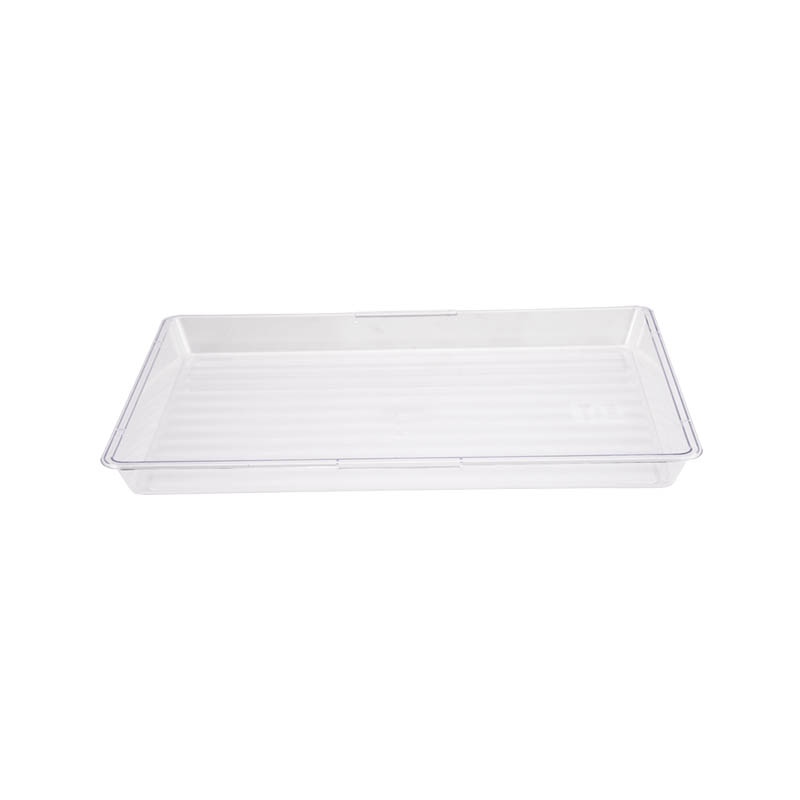 Deep Black Tray 45x35cm Polycarbonate Clear Tray 14x18 Inch Plastic Rectangular White Tray