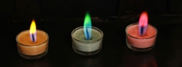 color flame candle