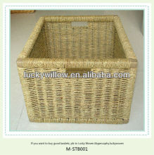 Rectangle water grass & cattail basket