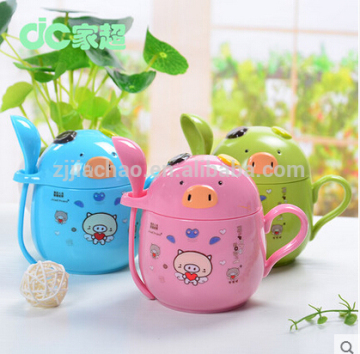 cute water bottle plastic kids customised mugs