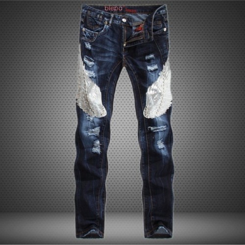 Punk Mens Eagle Blue Jeans