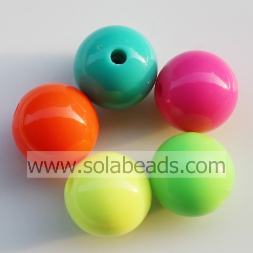 Top 18mm Plastic Round Gumball Tiny beads