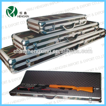 High Quality Leather waterproof security Aluminum Gun Case