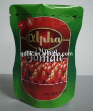 pasta sauce packaging bag with aluminium foil material and special shape