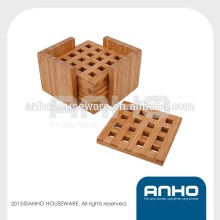 Fashionable oil spray bamboo coaster