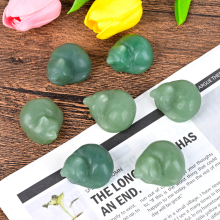 Green Crystal Cat Healing Stone