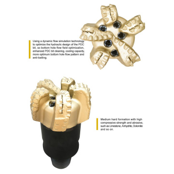 311mm 12 1/4inch 6blades matrix body PDC bit